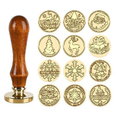 Sealing Wax Stamp Brass Head Wax Seal Stamp with Handle