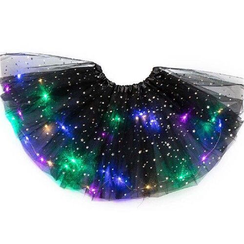 Womens LED Tutu Skirt Sparkly Sequin Ballet Dance Tulle