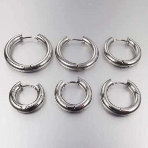 2 Pieces 4mm thickness Stainless Steel Earring Cute Big Crud