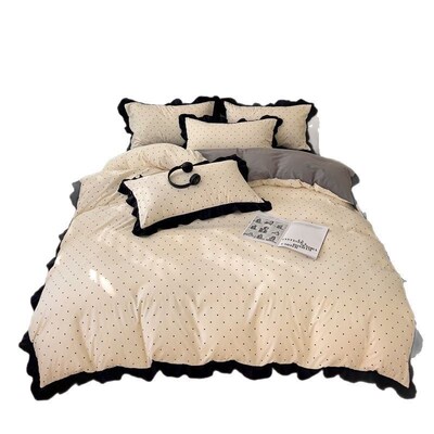 2025a Hepburn Style Pure Washed tton Lace Four-piece Set Pri