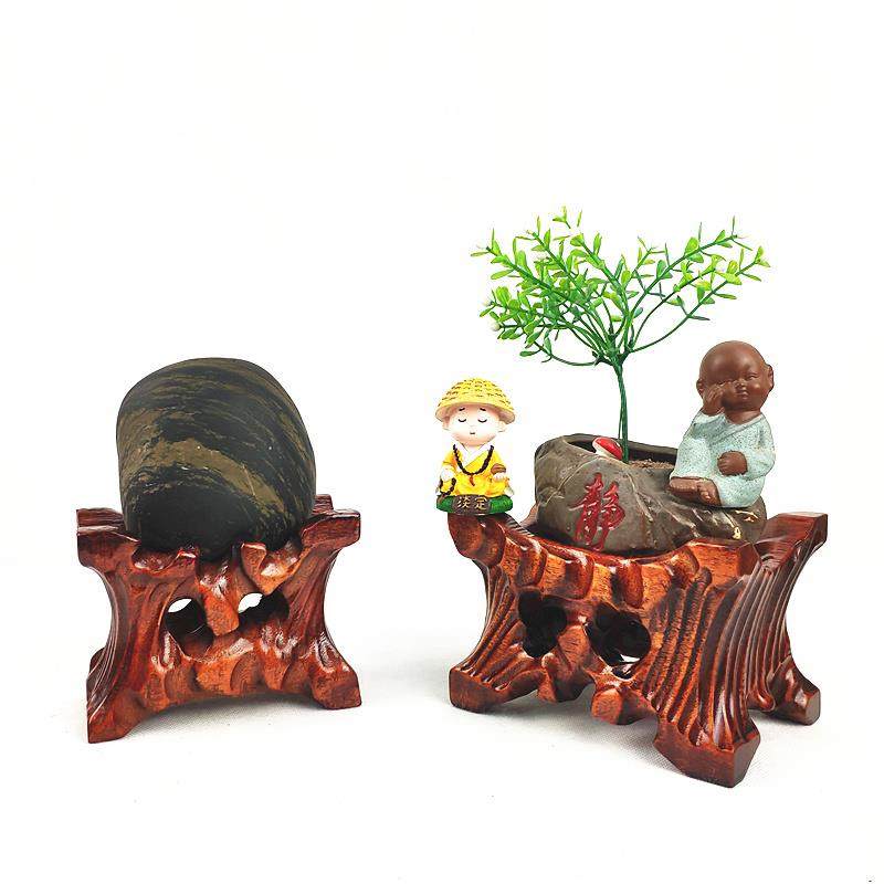 泰山石玩石免挖槽奇石底座鹅卵石景观石带凹槽底座不规则摆件托架,家居饰品,木雕,淘宝优惠券,粉丝福利购,淘宝优惠卷