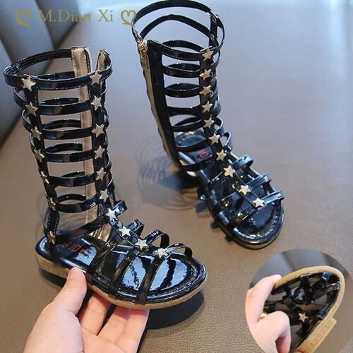 New Summer Childrens Sandals Roman Boots High Top Girls Sa