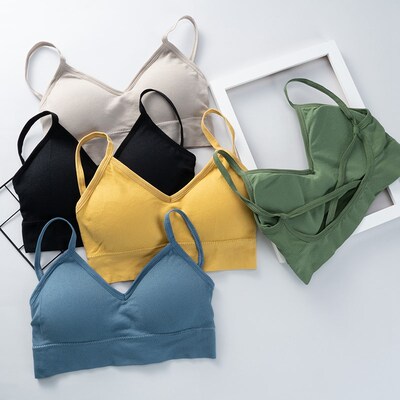 Women Tank Top Push Up Bra Tube Tops Seamless Brassiere Crop