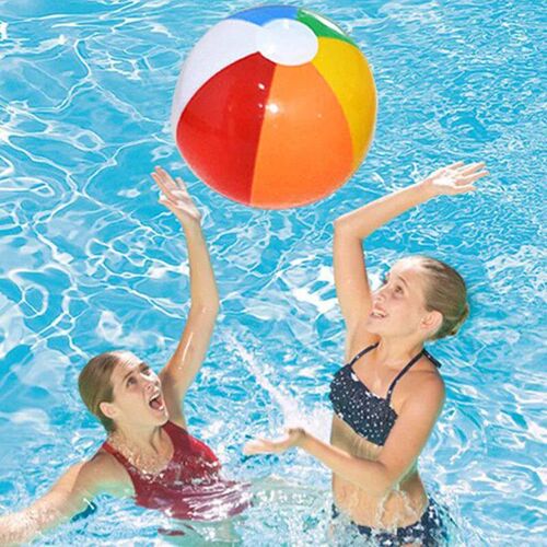 3 Pcs Inflatable Beach Ball Colorful Balloons Swimming Pool