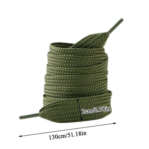 1 Pair Shoelace Flat Thicken Weave Craft Off 2cm Wide Black