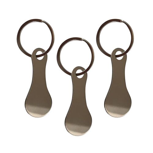 1/3 Pcs Metal Aluminum Alloy Key Ring Coin Holder Keychain S