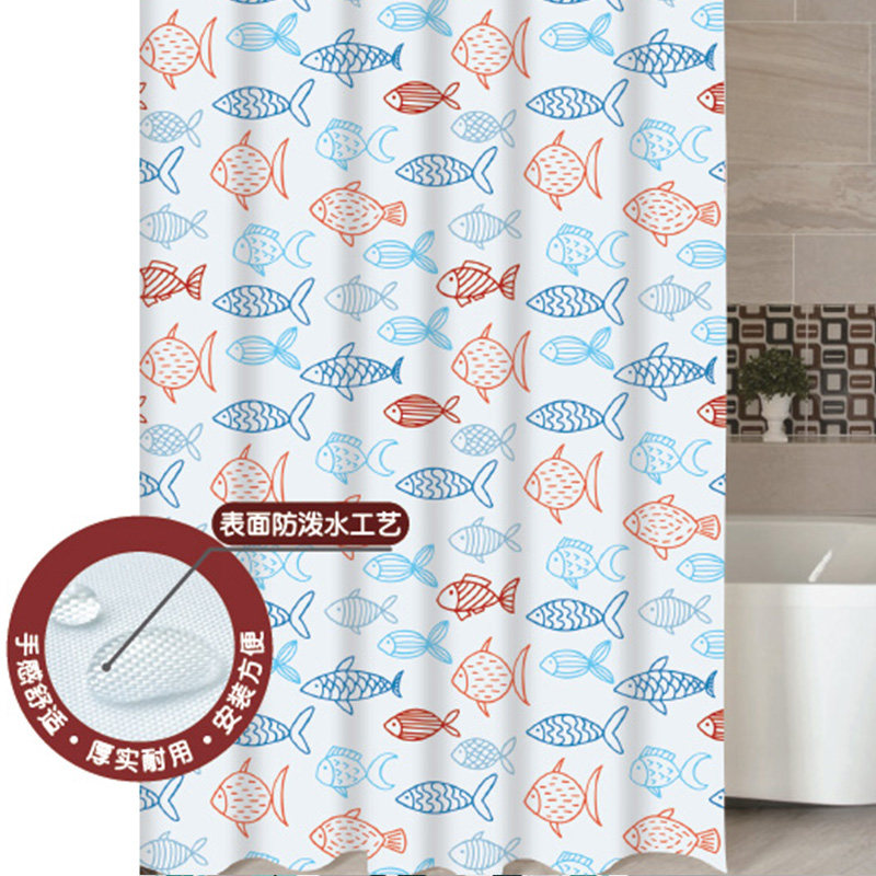 动动手浴室防水加厚浴帘免打孔卫生间洗澡淋浴防水布隔断帘子挂帘,家庭/个人清洁工具,浴帘,淘宝优惠券,粉丝福利购,淘宝优惠卷