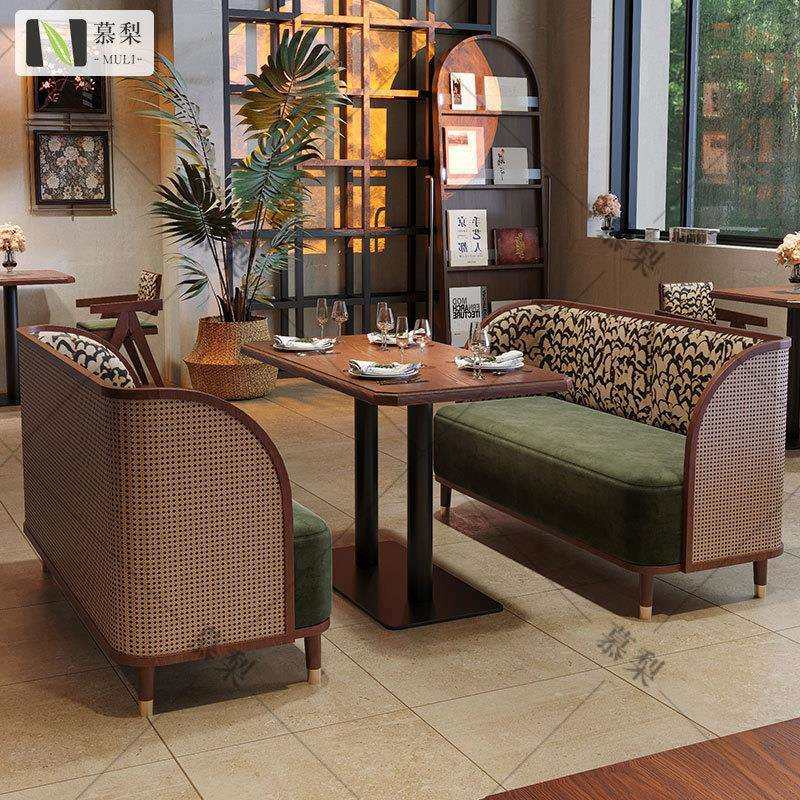 东南亚连锁餐厅实木卡座沙发中古风奶茶甜店品西餐咖啡厅桌椅组合,鲜花速递/花卉仿真/绿植园艺,割草机/草坪机,淘宝优惠券,粉丝福利购,淘宝优惠卷