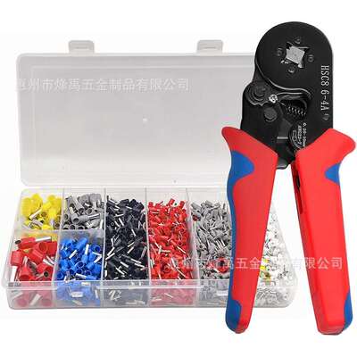 跨境 1501pcs盒装 管型端子/压线预绝缘冷压端头带压线钳套件