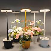 跨境工字花盆台灯氛围灯摆件创意客厅阳台餐桌书房工位装 饰小台灯