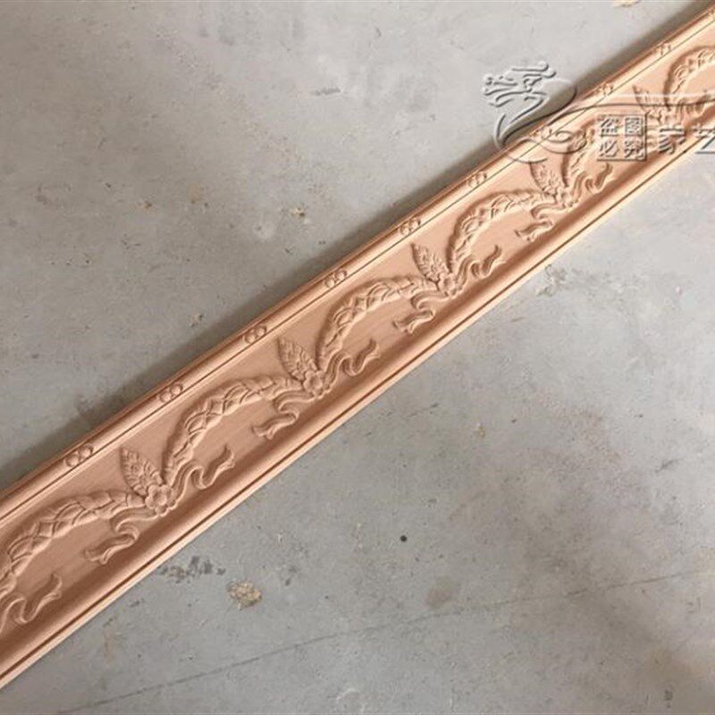 东阳木雕中式装修电视背景墙装饰相框吊顶实木线条精雕墙角线顶线