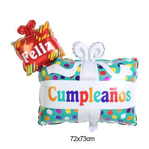 Happy Birthday Gift Box Foil Balloons Birthday Party Decorat