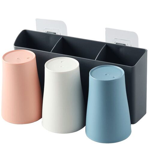 toothbrush holder set bathroom mouthwash cup shelf rack