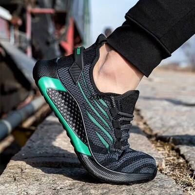 Steel Toe Shoes for Men Women Work Safety Boots Anti-stab An