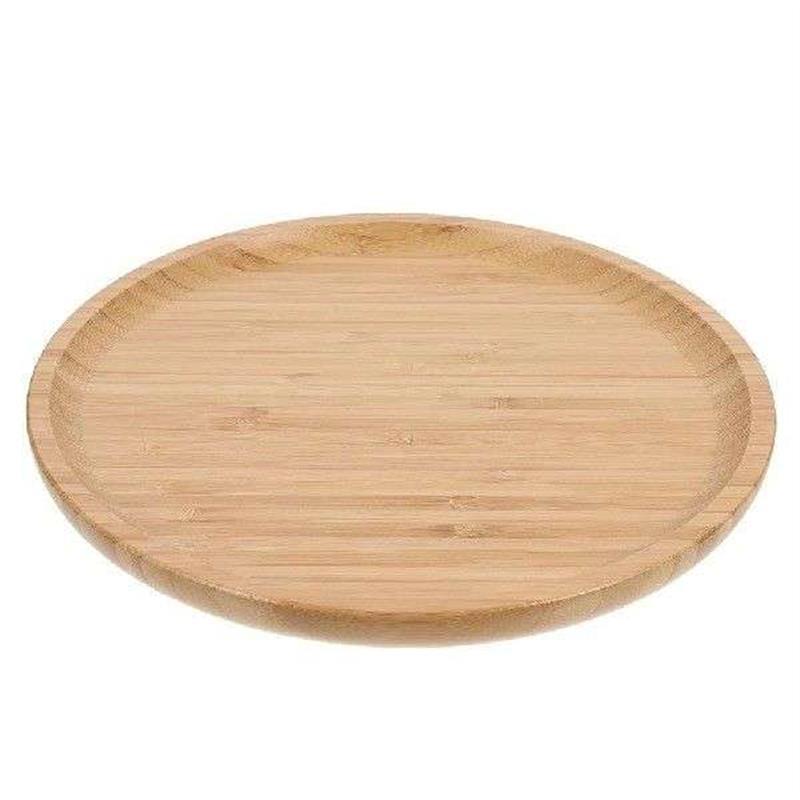 Dinner Plates Fruit Buffet Round Bamboo Tray Serving图片