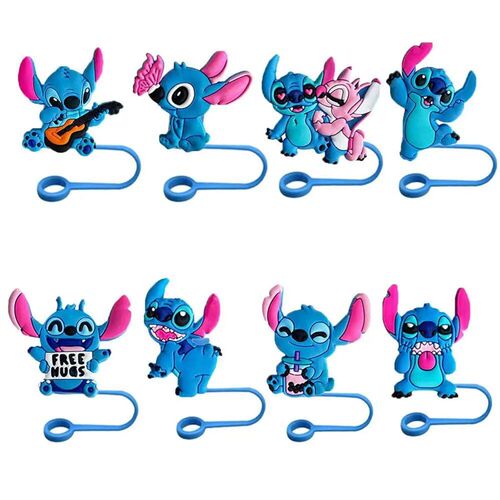 Cute Stitch Cartoon Silicone Straw Covers For Water Glass Bo