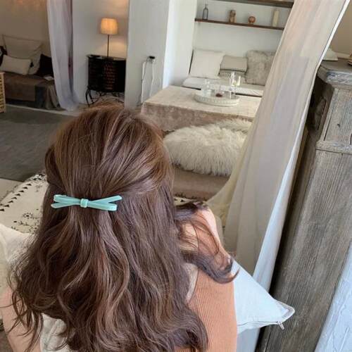 Chic Bow Hair Clips Plain Color Acetate Hairgrip Hairpin Cut