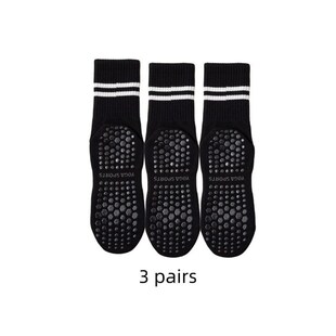 3 pairs of yoga socks, medium length socks, pure cotton anti