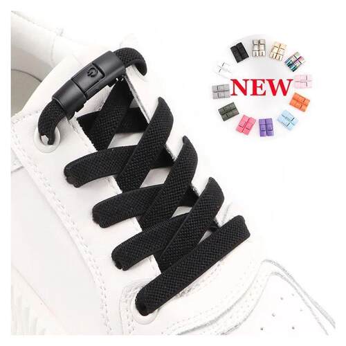 2023 No Tie Shoe laces Press Lock Shoelaces without ties Ela