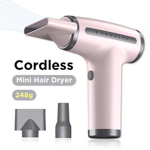 Mini Hair Dryer Travel Rechargeable Blow Dryer Cordless Port