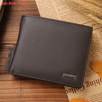 100% Genuine Leather Men Wallets Premium Product Real Cowhid