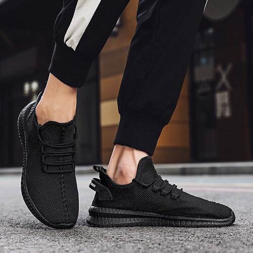 Breathable Mesh Men Shoes rendy Lightweight Walking Flats Pl