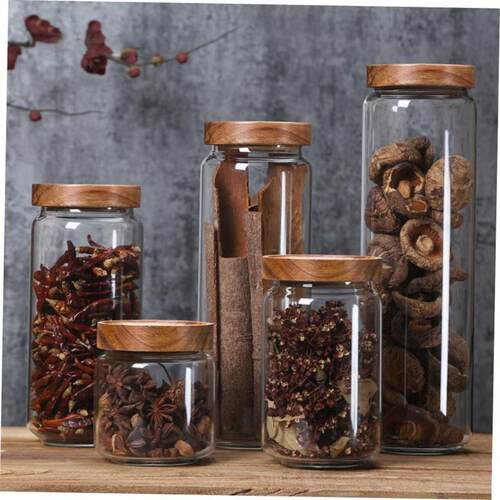 Glass Airtight Kitchen Storage Jar Sealed Food Container Gr1