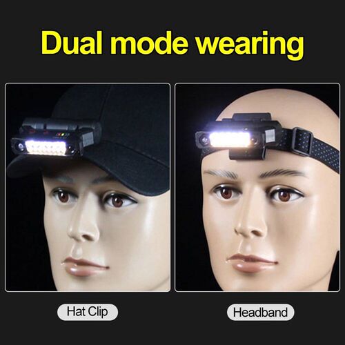 E5 Portable Camping Fishing Cap Clip Head Light Lamp Led Ind