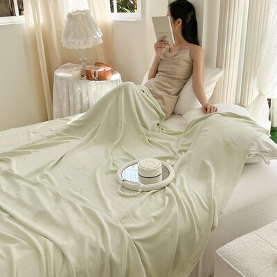 Bamboo Fiber Blanket Towel Summer Cool Quilt Bed Cover Duvet