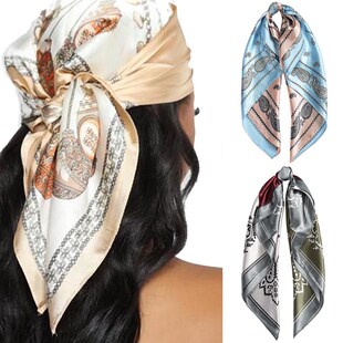 60*60CM Printing Bandanas Hair Bands For Girls Women Square