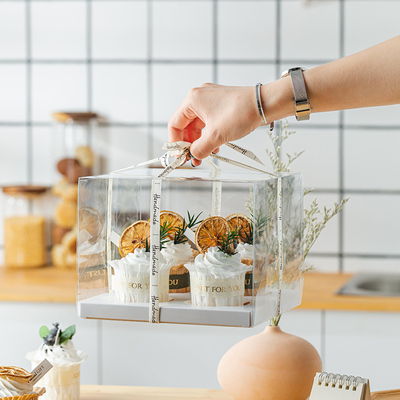 纸杯蛋糕盒Cupcake packing box Muffin cup packing box transpa