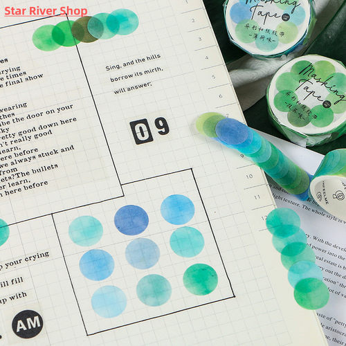 Infeel.me Colorful Washi Tape 100pcs Round Dot Stickers Crea