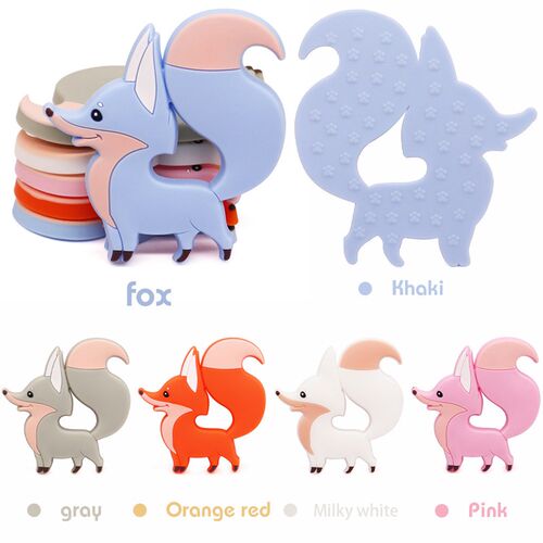 Colorful Teether Baby Silicone Teething Rodents BPA Free Tee