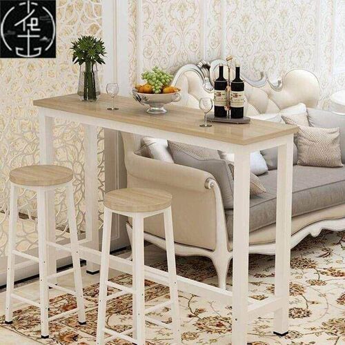 simple bar table, home wall, small bar, high feet, long narr