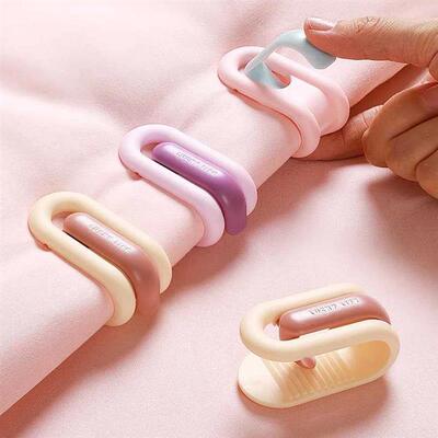 6Pcs Rainbow Bed Sheet Holders - No Needle Safety Quilt Clip