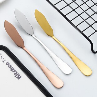 Butter Knife Cheese Dessert Jam Cream Gold Rose Knifes 抹刀