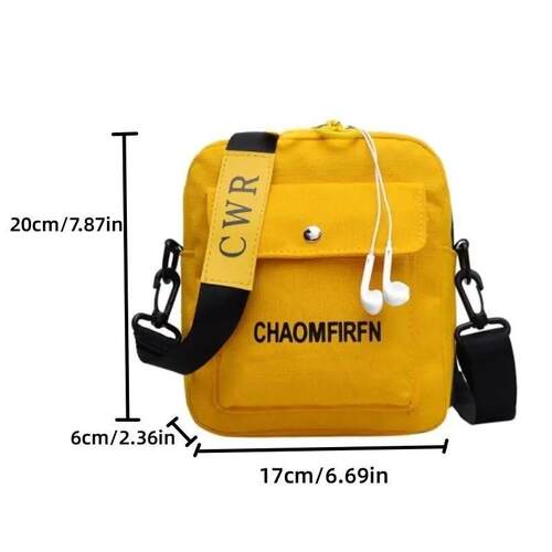 Bag Yellow One Shoulder Crossbody Bag Casual Fashion Women