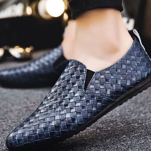 Leather Shose Men Casual boat walking Shoes Summer Male Brea