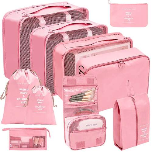 7/8/9/10 Pcs Set Travel Organizer Storage Bags Suitcase Pack
