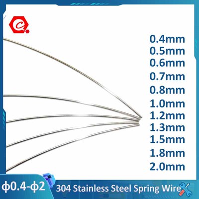 1-10 Meters A2 304 Stainless Steel Spring Steel Wire Dia 0.4