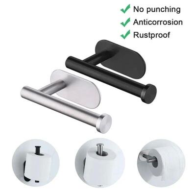 No Punching Wall Mounted Toilet Paper Holder Rustproof Antic