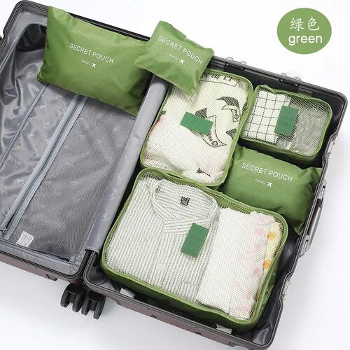 6PCS/Set Travel Storage Bag for Clothes Suitcase Organizer W