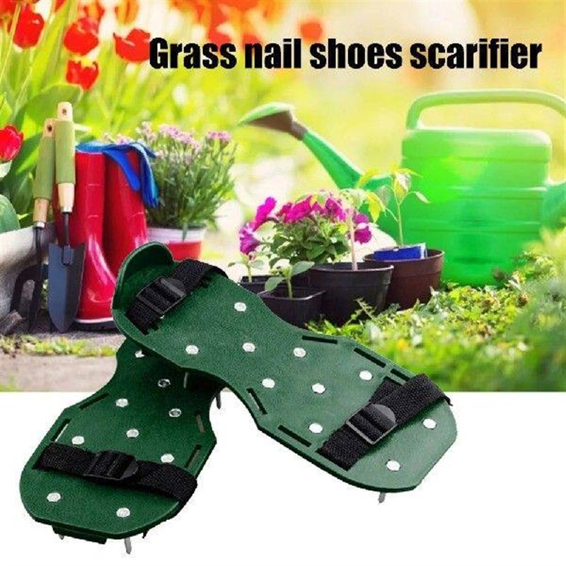 1 Pair Garden Yard Grass Cultivator Scarification Lawn - 实物图