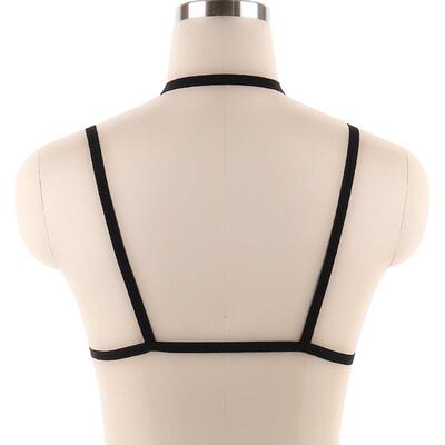 Bandage Lingerie Hollow Out Bra Elastic Cage Bra 绑带文胸