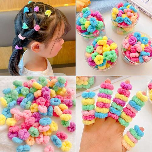Ba Childrens Rubber Band Bas Hair Ring Hair Rope Color Tow