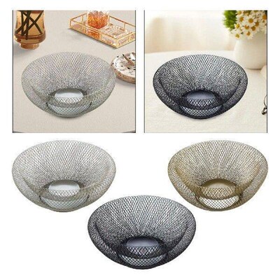 Serving Bowl Hollow Design Iron Fruit Basket for Buffet