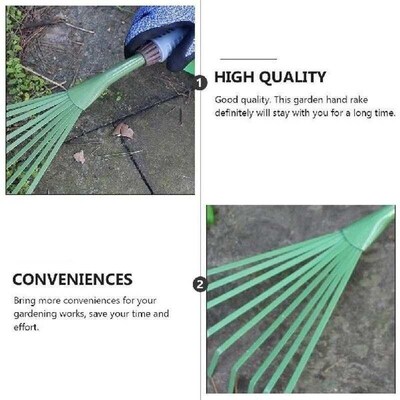 2 Pcs Garden Rake Gardening Hand Tool Cultivator Soil