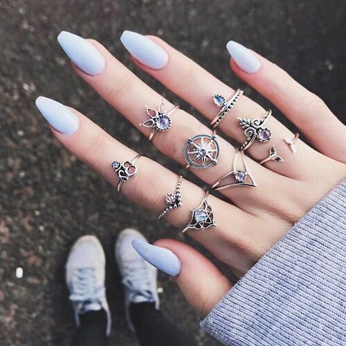 Bohemian Midi Knuckle Finger Rings Set For Women Vintage Cry