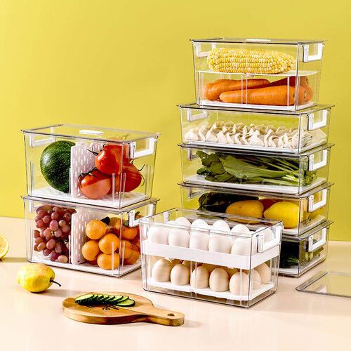 Storage Box Egg Carton Drain Box Pet Transparent