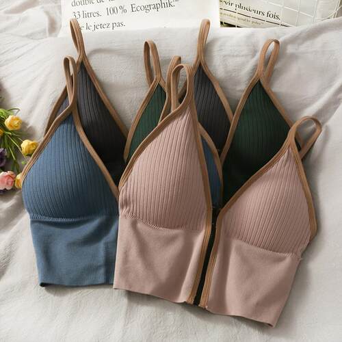 Korean striped crop ops slim fit spaghetti strap tanke top w